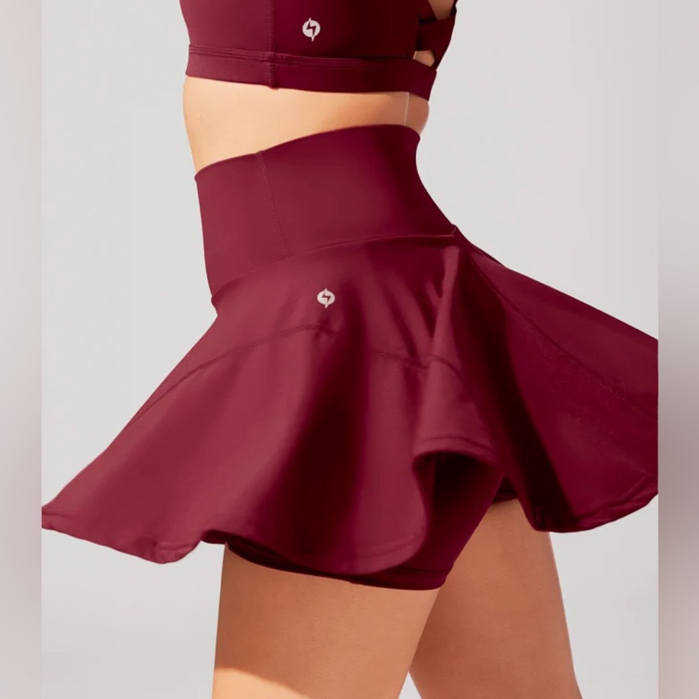 NWT Popflex Crimson Twirl Skort